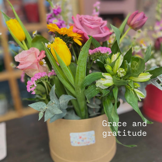 Grace & Gratitude Bouquet or Hat Box