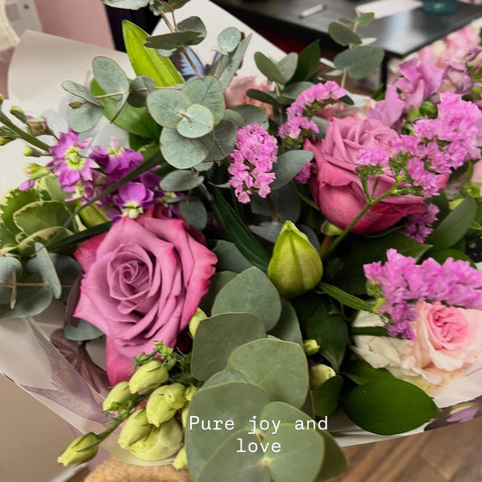 Pure Joy & Love Bouquet or Hat Box